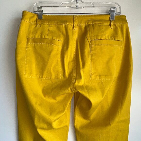 CAbi Utility Trouser Pants Size 6 Mustard Yellow Style #5869 - Picture 6 of 13